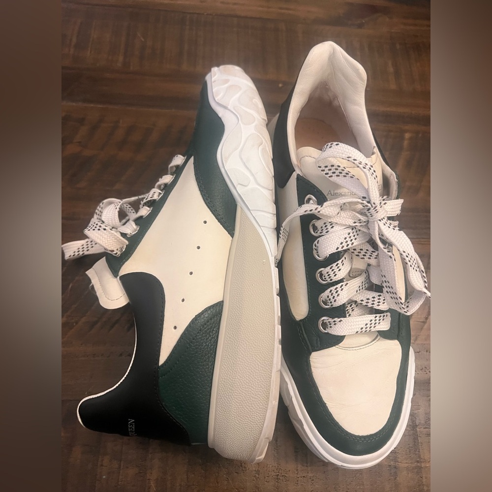 Alexander McQueen Court Sneaker Green White Men’s EU 42 authentic - Picture 5 of 17